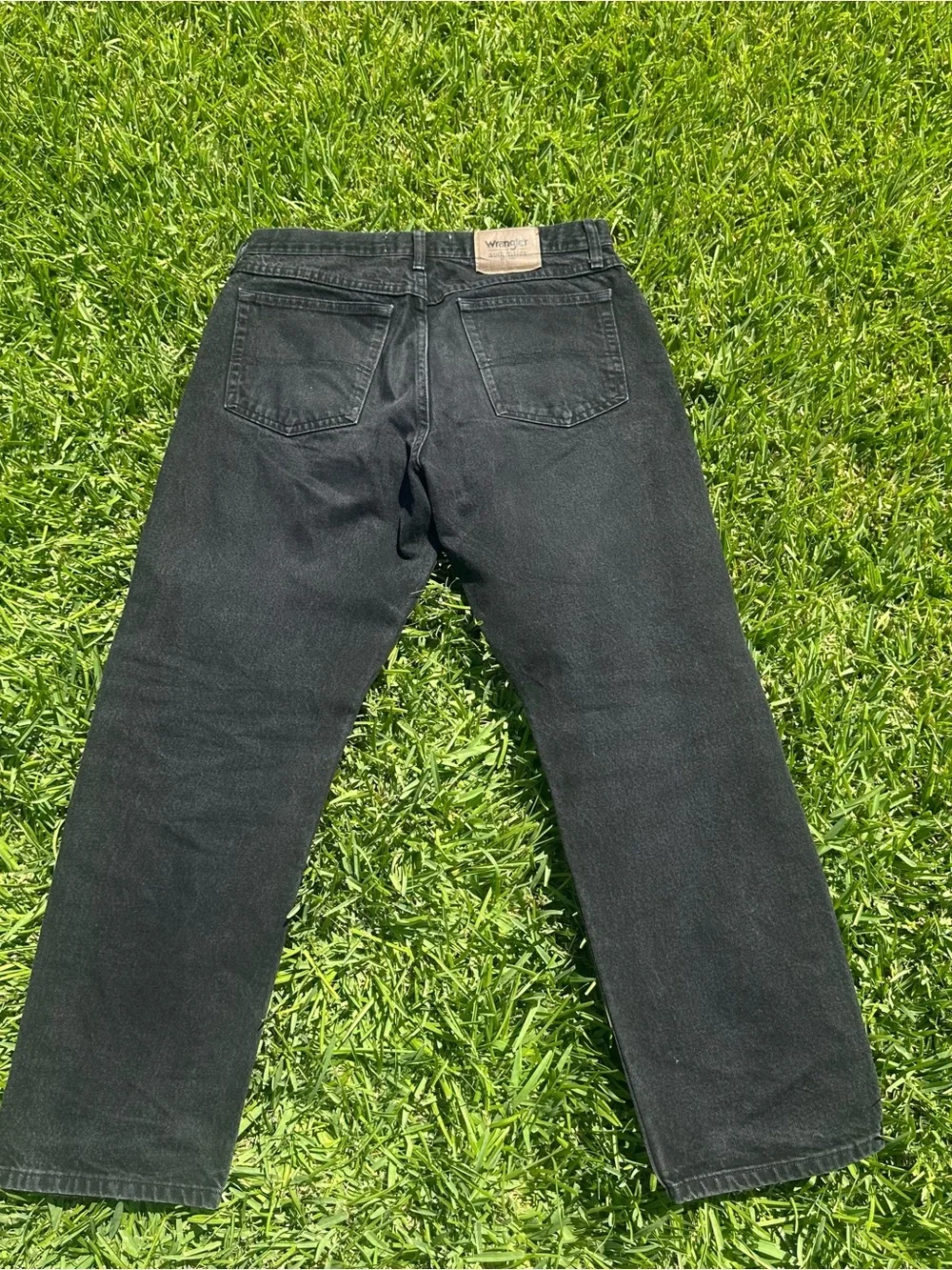 Vintage Wrangler Men's Black Straight Jeans Clean Classic Denim Size 33x30